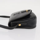 LOEWE Anagram Shoulder Bag Leather Black Gold Auth ep12382-4