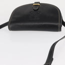 LOEWE Anagram Shoulder Bag Leather Black Gold Auth ep12382-6