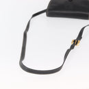 LOEWE Anagram Shoulder Bag Leather Black Gold Auth ep12382-7