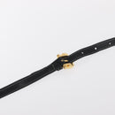 LOEWE Anagram Shoulder Bag Leather Black Gold Auth ep12382-8