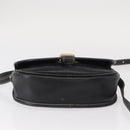 LOEWE Anagram Shoulder Bag Leather Black Gold Auth ep12382-5