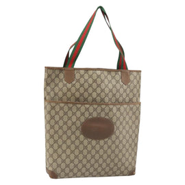 GUCCI GG Supreme Web Sherry Line Bag PVC Beige Red 002 983 0054 Auth ep12384