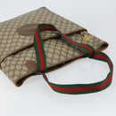 GUCCI GG Supreme Web Sherry Line Bag PVC Beige Red 002 983 0054 Auth ep12384-6