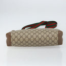 GUCCI GG Supreme Web Sherry Line Bag PVC Beige Red 002 983 0054 Auth ep12384-5