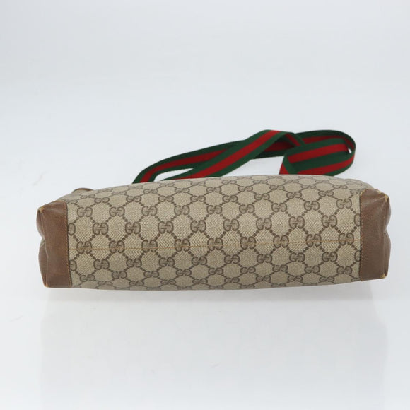 GUCCI GG Supreme Web Sherry Line Bag PVC Beige Red 002 983 0054 Auth ep12384