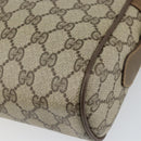 GUCCI GG Supreme Web Sherry Line Bag PVC Beige Gold 56 02 088 Auth ep12386-15