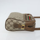 GUCCI GG Supreme Web Sherry Line Bag PVC Beige Gold 56 02 088 Auth ep12386-3
