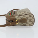 GUCCI GG Supreme Web Sherry Line Bag PVC Beige Gold 56 02 088 Auth ep12386-4