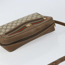 GUCCI GG Supreme Web Sherry Line Bag PVC Beige Gold 56 02 088 Auth ep12386-6