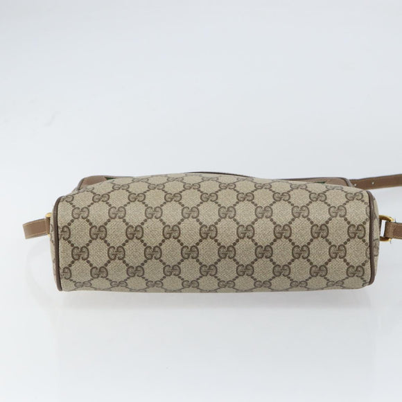 GUCCI GG Supreme Web Sherry Line Bag PVC Beige Gold 56 02 088 Auth ep12386