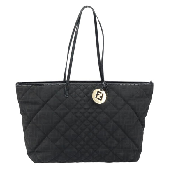 FENDI Zucca Canvas Tote Bag Black Auth ep12388