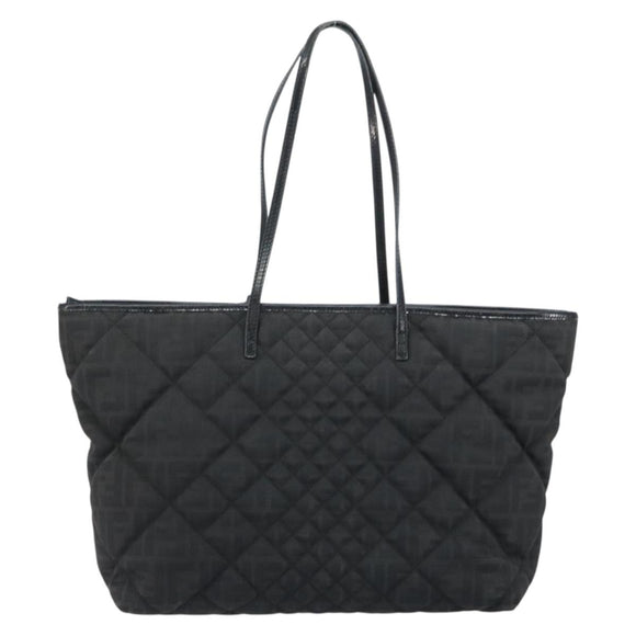 FENDI Zucca Canvas Tote Bag Black Auth ep12388