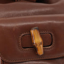 GUCCI Bamboo Backpack Leather Brown Gold 003 3444 0030 Auth ep12390-18