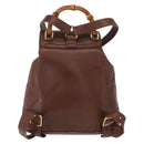 GUCCI Bamboo Backpack Leather Brown Gold 003 3444 0030 Auth ep12390-3