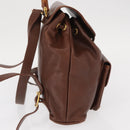 GUCCI Bamboo Backpack Leather Brown Gold 003 3444 0030 Auth ep12390-5