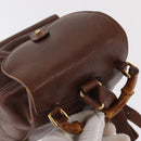 GUCCI Bamboo Backpack Leather Brown Gold 003 3444 0030 Auth ep12390-6