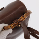 GUCCI Bamboo Backpack Leather Brown Gold 003 3444 0030 Auth ep12390-7