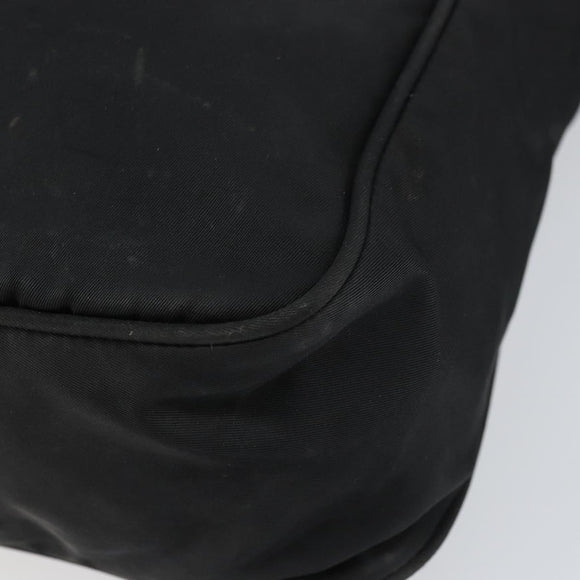 PRADA Shoulder Bag Nylon Silver Black Auth ep12391