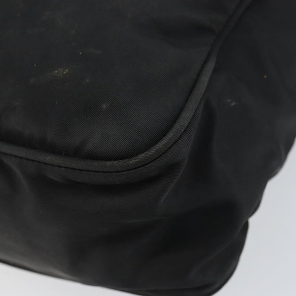 PRADA Shoulder Bag Nylon Silver Black Auth ep12391