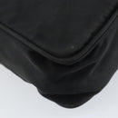 PRADA Shoulder Bag Nylon Silver Black Auth ep12391-16