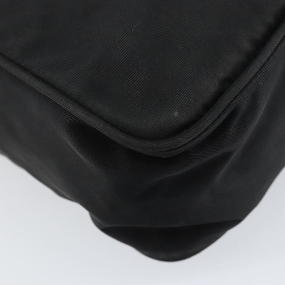 PRADA Shoulder Bag Nylon Silver Black Auth ep12391