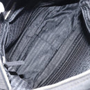 PRADA Shoulder Bag Nylon Silver Black Auth ep12391-11