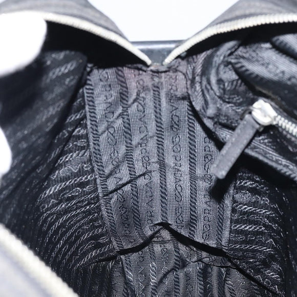 PRADA Shoulder Bag Nylon Silver Black Auth ep12391