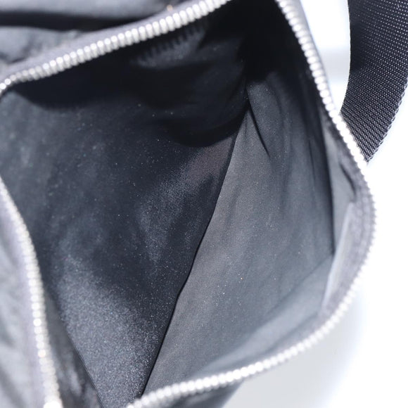 PRADA Shoulder Bag Nylon Silver Black Auth ep12391
