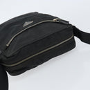 PRADA Shoulder Bag Nylon Silver Black Auth ep12391-6