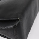 GUCCI Shoulder Bag Leather Black Gold Auth ep12393-15