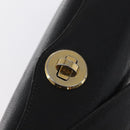 GUCCI Shoulder Bag Leather Black Gold Auth ep12393-10