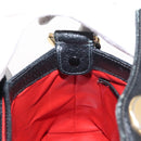 GUCCI Shoulder Bag Leather Black Gold Auth ep12393-19