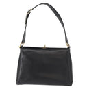 GUCCI Shoulder Bag Leather Black Gold Auth ep12393-13