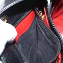 GUCCI Shoulder Bag Leather Black Gold Auth ep12393-21