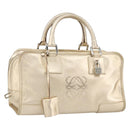 LOEWE Anagram Americana 28 Hand Bag Leather Gold Tone Auth ep12399-1