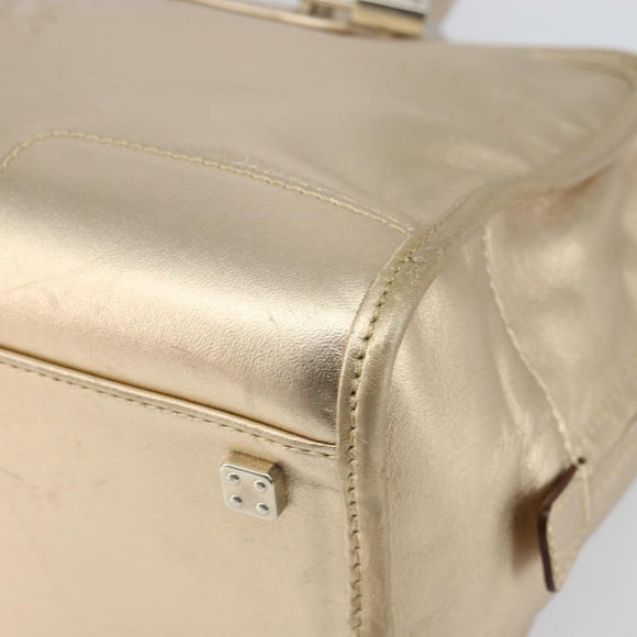 LOEWE Anagram Americana 28 Hand Bag Leather Gold Tone Auth ep12399