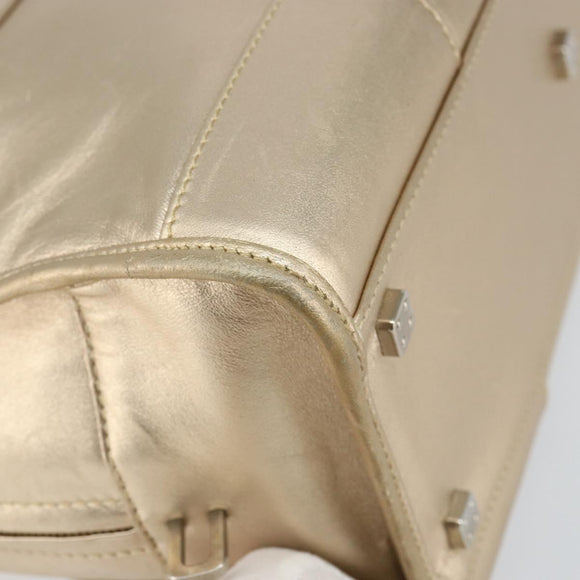 LOEWE Anagram Americana 28 Hand Bag Leather Gold Tone Auth ep12399