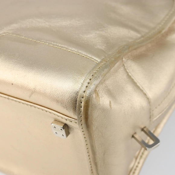 LOEWE Anagram Americana 28 Hand Bag Leather Gold Tone Auth ep12399