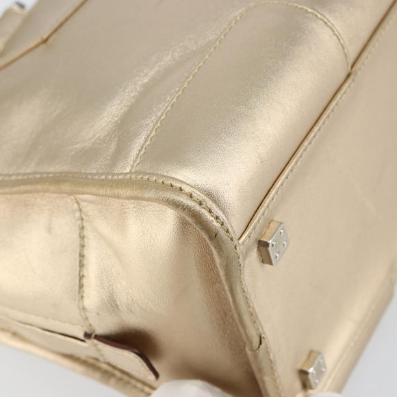 LOEWE Anagram Americana 28 Hand Bag Leather Gold Tone Auth ep12399