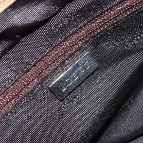 LOEWE Anagram Americana 28 Hand Bag Leather Gold Tone Auth ep12399