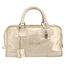 LOEWE Anagram Americana 28 Hand Bag Leather Gold Tone Auth ep12399-13