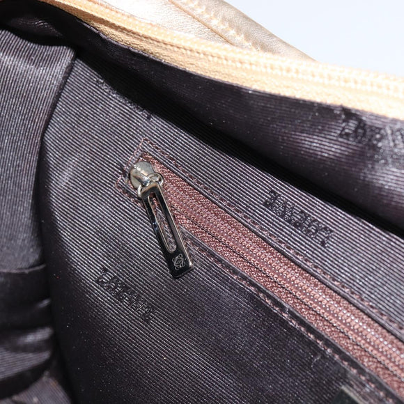 LOEWE Anagram Americana 28 Hand Bag Leather Gold Tone Auth ep12399