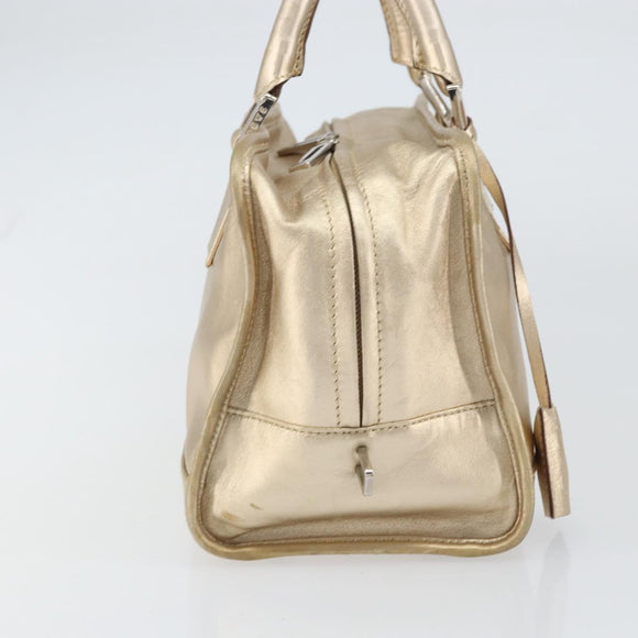 LOEWE Anagram Americana 28 Hand Bag Leather Gold Tone Auth ep12399