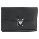 LOUIS VUITTON Taiga Belair Clutch Bag Ardoise M32592 LV Auth ep12406-1