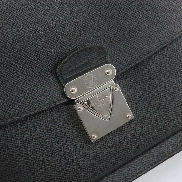LOUIS VUITTON Taiga Belair Clutch Bag Ardoise M32592 LV Auth ep12406