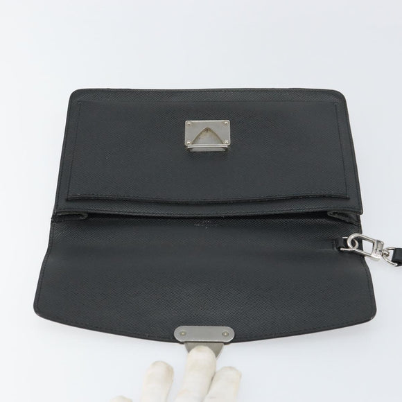 LOUIS VUITTON Taiga Belair Clutch Bag Ardoise M32592 LV Auth ep12406