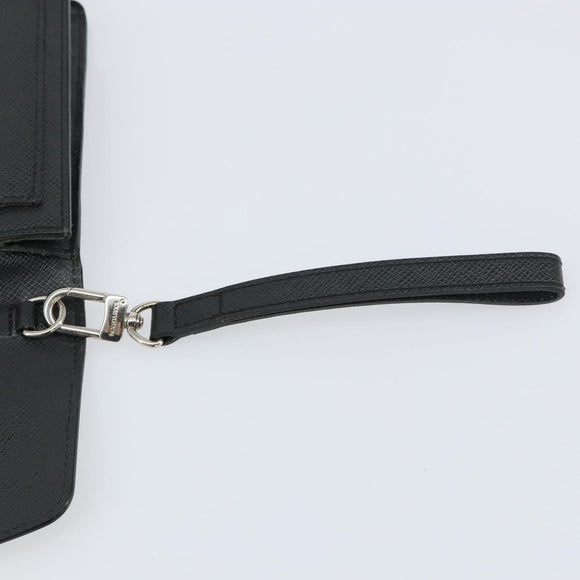 LOUIS VUITTON Taiga Belair Clutch Bag Ardoise M32592 LV Auth ep12406