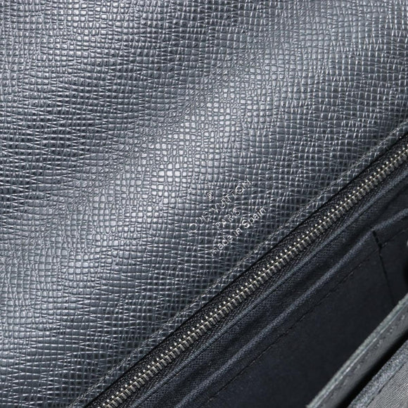 LOUIS VUITTON Taiga Belair Clutch Bag Ardoise M32592 LV Auth ep12406