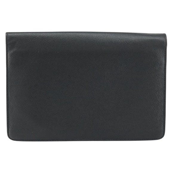 LOUIS VUITTON Taiga Belair Clutch Bag Ardoise M32592 LV Auth ep12406