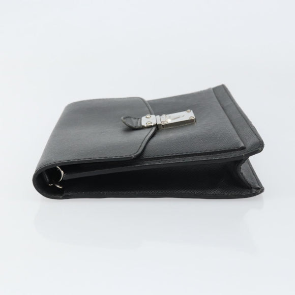 LOUIS VUITTON Taiga Belair Clutch Bag Ardoise M32592 LV Auth ep12406